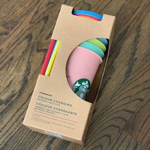 New Starbucks Colour Changing Reusable Cold Cups 2019 Rare Set of 5